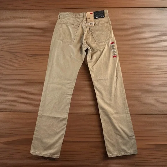 Levis 514 Pants Mens 30x32 Beige Straight Fit Khaki Chino Preppy NWT - Picture 2 of 10